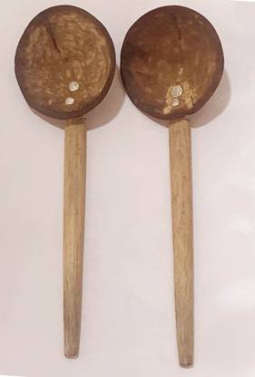 MARKTRADING SPATULA-CHIRATTA KAYIL (COCONUT SHELL) Disposable Wooden Serving Spoon Set
