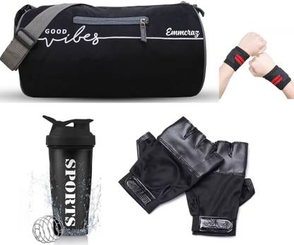 EMMCRAZ Stylish Polyester gym bag 4in1 combo kit bag