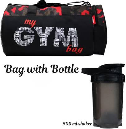 EMMCRAZ Multi-Purpose MY GYM BAG with spider bottle (Kit Bag) (Black, Kit Bag)