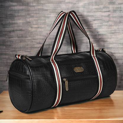 Pramadda Pure Luxury Trendy Faux leather Sports Travel Gym bag Shoe Jersey Kit Bag for Men and Women