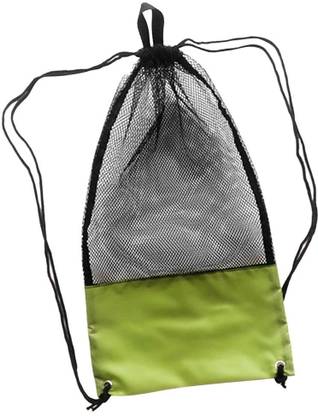 Lyla Mesh Drawstring Bag for Snorkeling Scuba Diving Fins Goggles Mask Army Green