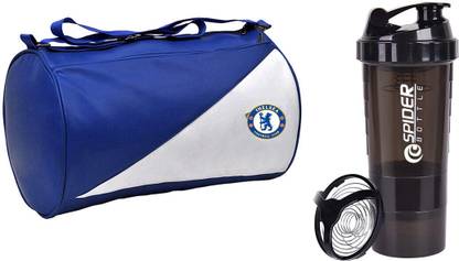 TRUE INDIAN sport bag for gym and travel with protein shaker bottle