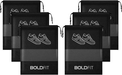 BOLDFIT Shoe Bag Shoe Pouch Shoe Organizer Set Men Women Travel Shoe Cover Travelling