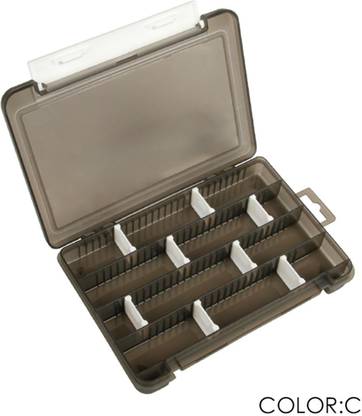 Lyla Fishing Tackle Box Visible Accessory Bait Case for Fly Fishing Pins Black