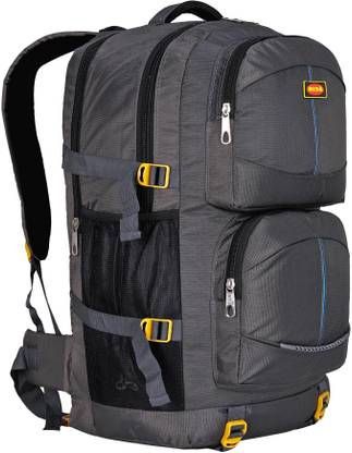RIDA Lightweight Waterproof Hiking Backpack with Wet Pocket Handy Foldable Bag- Grey