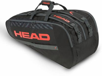 HEAD Base 2023-6R Tennis Kit Bag (Black/OrangeSize-M