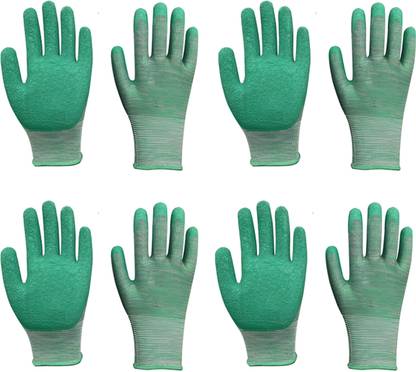 RBGIIT Heavy Duty Nitrile Anti Cut Resistant Safety Gloves for Gardening (4 Pair) K Cycling Gloves