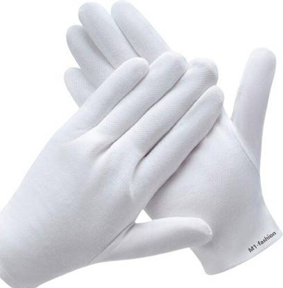 M1-fashion Summer Cotton Sun Protection Gloves Cotton Hand Gloves for Bike Riding -White Riding Gloves