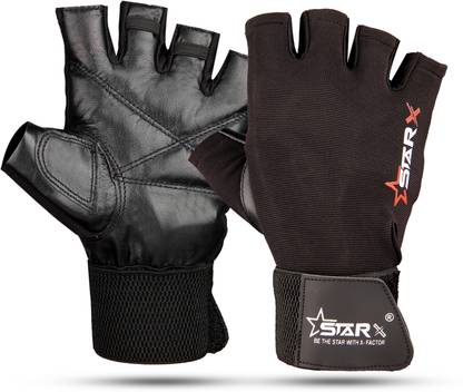 STARX Power Palm Wrist Support Gym Gloves Black for Men and Women Gym & Fitness Gloves