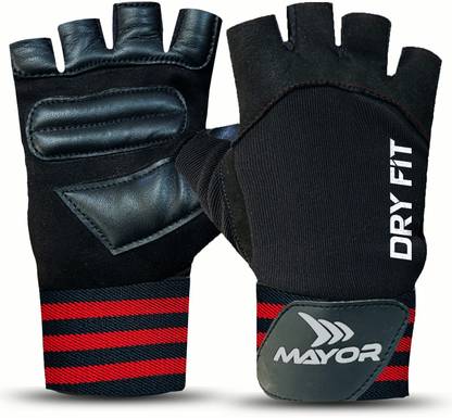 MAYOR Premium DryFit Gym Gloves For Men & Women with Wrist Support Gym & Fitness Gloves