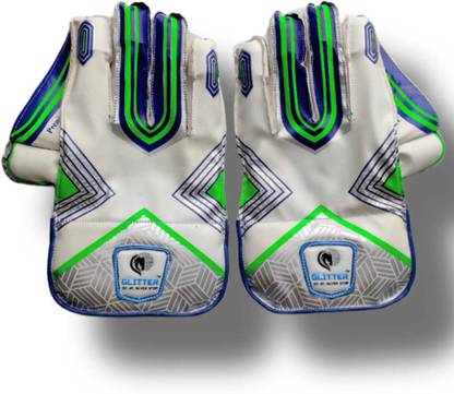 Glitter Yard X 2 Wicket Keeping Gloves Fully Leather Palm with Fiber Finger Wicket Keeping Gloves