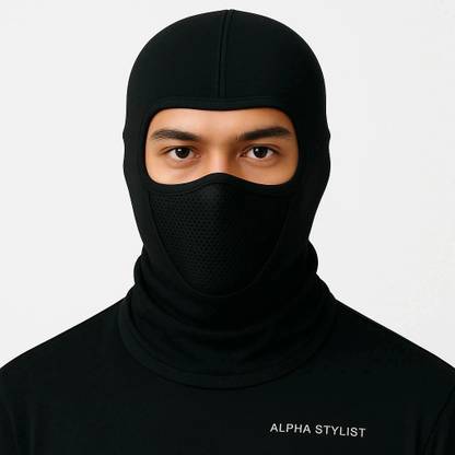 ALPHA STYLIST Balaclava Face Mask for Men – Windproof, Dustproof, Full Face Cover, Wear With Riding Gloves