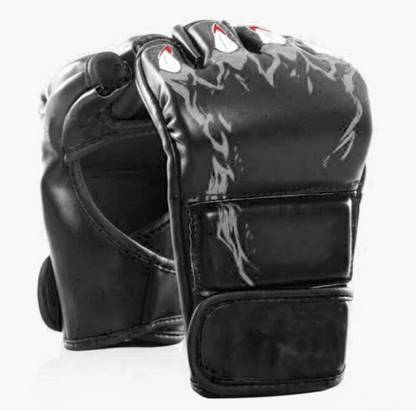 HOC MMA Boxing Gloves, Half Finger Kickboxing Gym & Fitness Gloves
