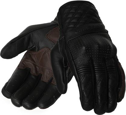 ROYAL ENFIELD Bravado | Knuckle Protection & Abrasion Resistance Leather Riding Gloves
