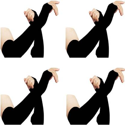 QOYA black arm sleeve-4, Cycling Gloves