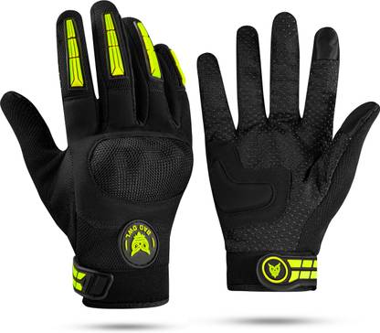 BAD OWL Wind Rider Full Finger Motorcycle Riding Gloves with Touchscreen Fingertips Riding Gloves