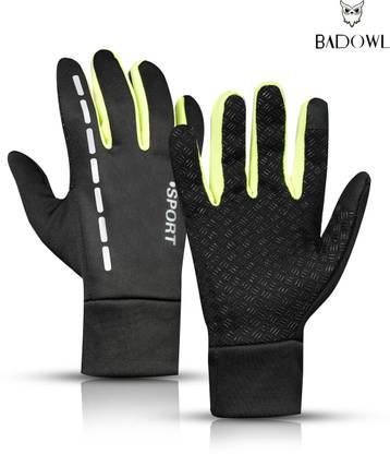 BAD OWL Full-Finger Bike Riding Gloves with Touch Screen, Breathable Fabric for Driving Riding Gloves