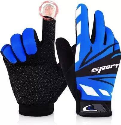zaysoo Polyester Biker Hand Gloves For Riding Bikes/Motorcycles/Cycles/Sports Gloves Riding Gloves