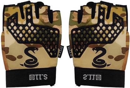 Creeknest Half Finger Tactical Riding Glove for Men & Women Breathable Snake Design 1 Pair Riding Gloves