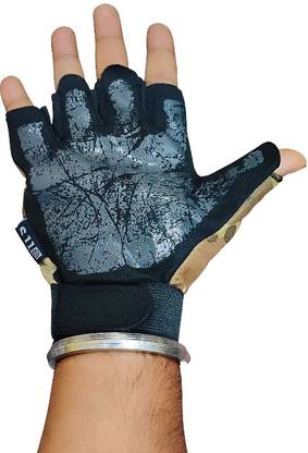 Creeknest Half Finger Tactical Riding Glove for Men & Women Breathable Snake Design 1 Pair Riding Gloves
