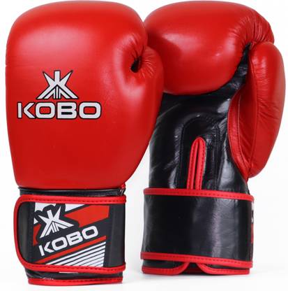 KOBO 10 Oz Top Grain Natural Hide Leather Boxing Glove Punching Bag Glove Men & Women Boxing Gloves