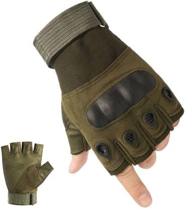 FUEZONE Military Grade Outdoor Enhanced Grip with Knuckle Padding for Impact Resistance Riding Gloves