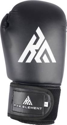 Raw Element Boxing Gloves, MMA, Muay Thai Thumb Support, Wrist Wrap & Grip Bar Unisex- 6oz Boxing Gloves