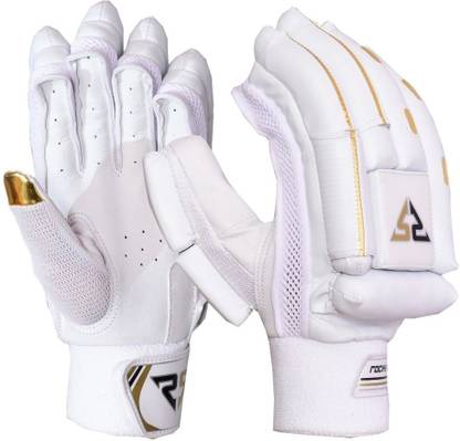 Rssports Cricket Batting gloves with White color 1pack of 1 pair Batting Gloves