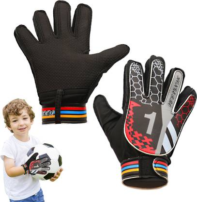 PROBEROS Kids Goalkeeper Gloves with Adjustable Wrist Band Anti Slip Strong Grip Size M Goalkeeping Gloves