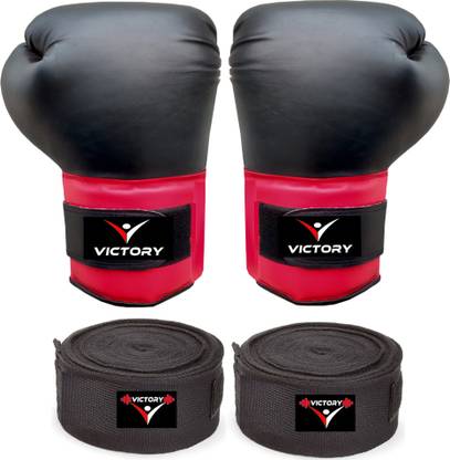 VICTORY Training Boxing Gloves With Boxing Hand Wrap for Punching, Sparring, Training Boxing Gloves
