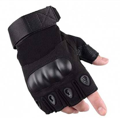 Yeahmom Hard Knuckle Motorcyle_Bike Riding Gloves Breathable & Protective Half Finger Riding Gloves