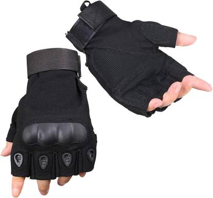 Kalaneet Premium Tactical Gloves, Hard Knuckle Fingerless Half Finger Motorcycle Cycling Driving Gloves