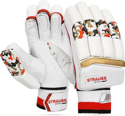 Strauss Cricket Gloves | Edition: Test | Left Handed |Premium Quality | Age: 15+ | Batting Gloves