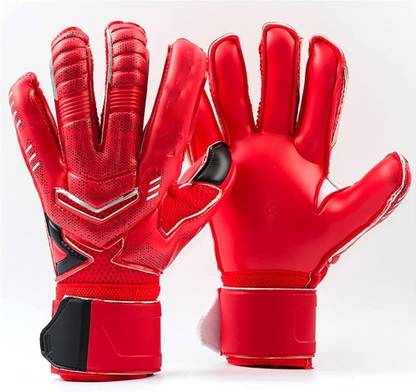 Nema Goalkeeper Gloves with Flexible Finger Guard, Strong Grip - Red- Size 10 Baseball Gloves