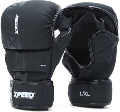 XpeeD Matt PU Sparring MMA Gloves, Training Gloves Pair of 1 (S/M) Martial Art Gloves