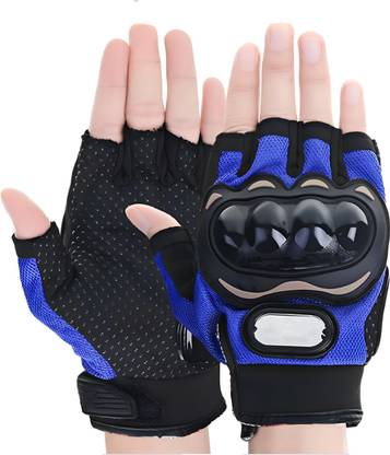 Yeahmom Motorcycle Half Finger Hard Knuckle Racing Breathable & Protective Hand Gloves Riding Gloves