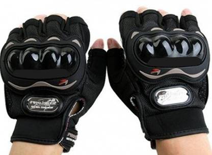 LEVOT Pro Biker Half Cut Gloves Black L Size Driving Gloves
