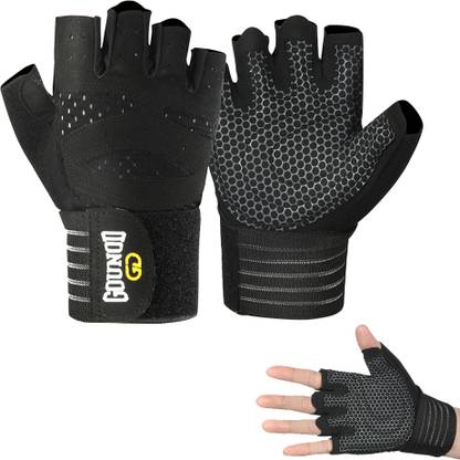 gustave Fitness Gloves for Men Women Breathable Fingerless Anti-slip Padded Palm Design Gym & Fitness Gloves