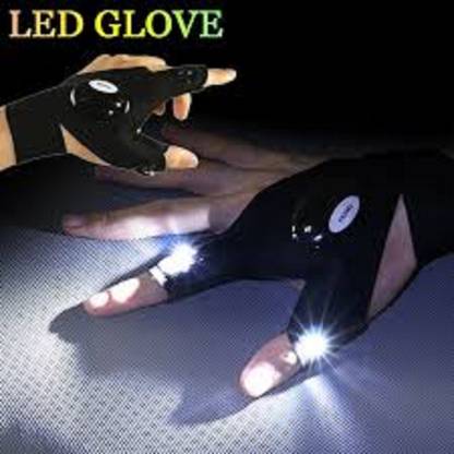 decostan LED Lights for Activities in Low Light, for Camping, Hiking Cycling Gloves