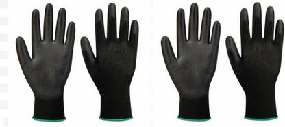 RBGIIT Nylon Safety Hand Gloves Heavy Duty Anti Cut Resistant Latex for Men - 2 Pair K3 Skating Gloves