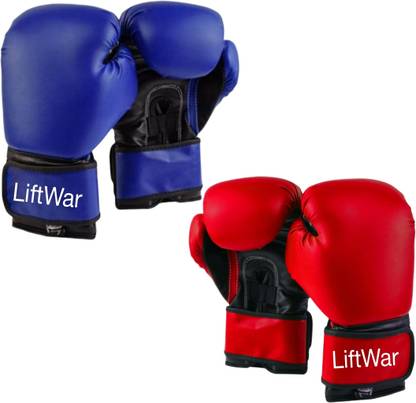 LiftWar boxing gloves blue red 2 pair combo Boxing Gloves