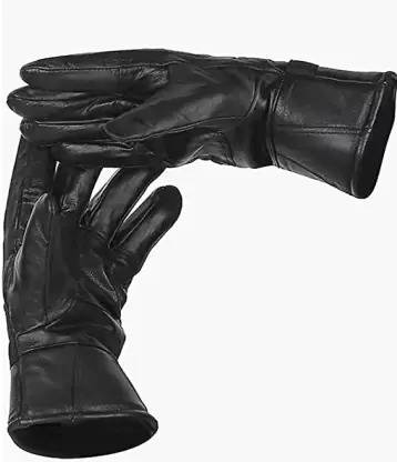 FAZON Leather gloves for Unisex bike riding anti slip snow protective Riding Gloves Riding Gloves