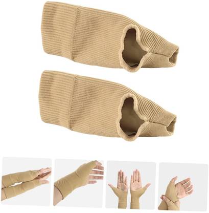 TWINZEN Wrist Thumb Arthritis Fingerless Gloves,Elastic Compression Sleeves with Gel Pad Riding Gloves