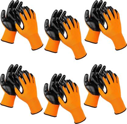 RBGIIT Safety Hand Gloves PU Coated Seamless Glove with Smooth Grip on Palm & Finger S2 Climbing Gloves