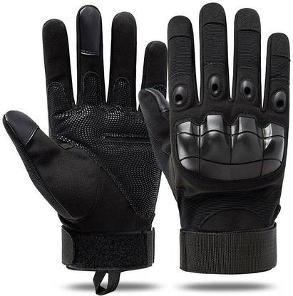 zaysoo Tactical Rubber Knuckle Gloves for Men Outdoor Sports Riding Gloves