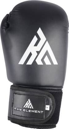 Raw Element Boxing Gloves, MMA, Muay Thai Thumb Support, Wrist Wrap & Grip Bar Unisex- 12oz Boxing Gloves