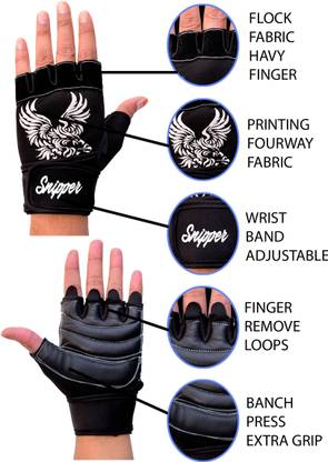 Snipper Lycra Gym Gloves for Weightlifting, Crossfit, Fitness Gym & Fitness Gloves