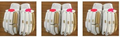 Devendra virat kohli batting gloves XCT6 ( white and Gold) 3 pair Batting Gloves
