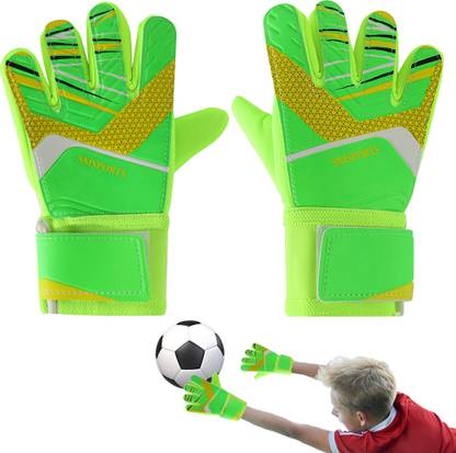 PROBEROS Kids Teen AntiSlip Grip Goalkeeper Gloves with Wrist Protection Goalkeeping Gloves