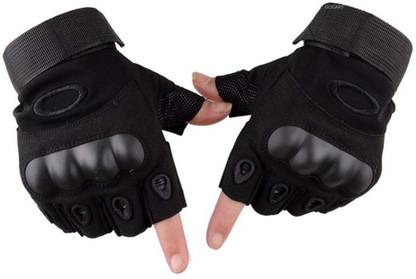 GOCART New Fingerless Hard Glove for Shooting, Riding, Cycling, Motorcycle Gym & Fitness Gloves